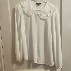 NWOT J.Crew white blouse, size 10